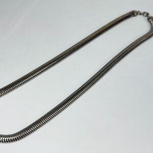 Heavy Vintage Sterling Silver Omega Necklace 5.5mm Wide by Fasiner JR1272